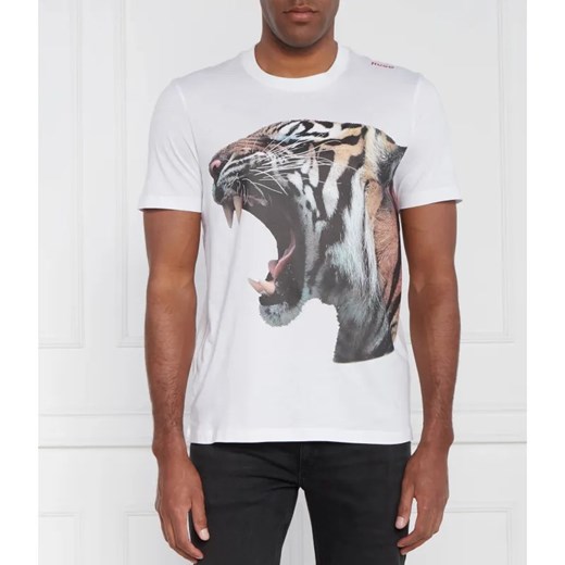 HUGO T-shirt Digre 10233396 01 | Regular Fit L wyprzedaż Gomez Fashion Store