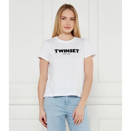 TWINSET T-shirt | Regular Fit ze sklepu Gomez Fashion Store w kategorii Bluzki damskie - zdjęcie 184354162