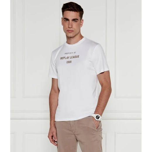 Replay T-shirt | Regular Fit ze sklepu Gomez Fashion Store w kategorii T-shirty męskie - zdjęcie 184354282