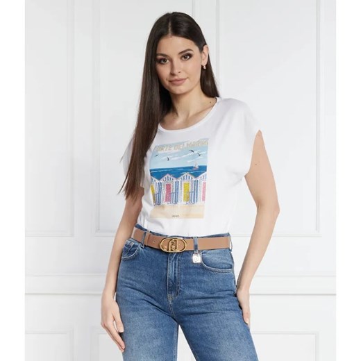 Liu Jo T-shirt | Regular Fit | stretch ze sklepu Gomez Fashion Store w kategorii Bluzki damskie - zdjęcie 184354321