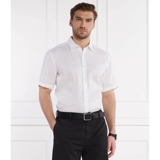 BOSS BLACK Lniana koszula S-LIAM-ken | Regular Fit ze sklepu Gomez Fashion Store w kategorii Koszule męskie - zdjęcie 184354380