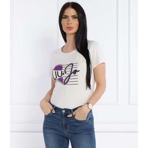 Liu Jo Sport T-shirt | Regular Fit ze sklepu Gomez Fashion Store w kategorii Bluzki damskie - zdjęcie 184354384