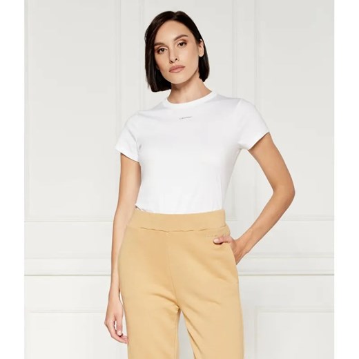Calvin Klein T-shirt | Slim Fit ze sklepu Gomez Fashion Store w kategorii Bluzki damskie - zdjęcie 184354474