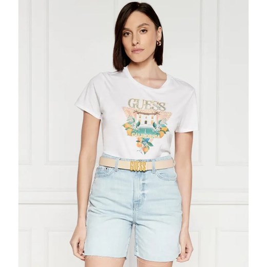 GUESS T-shirt MANSION | Regular Fit ze sklepu Gomez Fashion Store w kategorii Bluzki damskie - zdjęcie 184354503