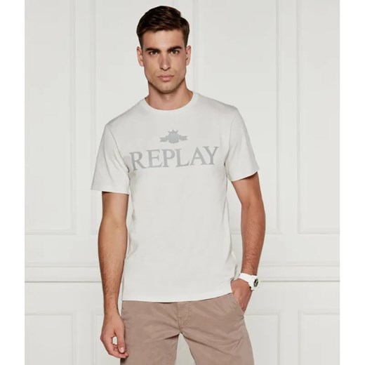 Replay T-shirt | Regular Fit ze sklepu Gomez Fashion Store w kategorii T-shirty męskie - zdjęcie 184354510