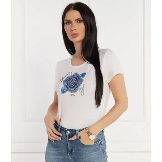 Liu Jo T-shirt | Slim Fit ze sklepu Gomez Fashion Store w kategorii Bluzki damskie - zdjęcie 184354660