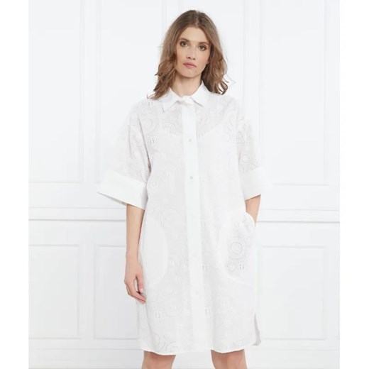 Karl Lagerfeld Sukienka broderie anglaise shirtdress ze sklepu Gomez Fashion Store w kategorii Sukienki - zdjęcie 184354853
