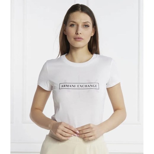 Armani Exchange T-shirt | Regular Fit ze sklepu Gomez Fashion Store w kategorii Bluzki damskie - zdjęcie 184354854