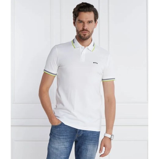BOSS GREEN Polo Paul Curved | Slim Fit | stretch ze sklepu Gomez Fashion Store w kategorii T-shirty męskie - zdjęcie 184354970