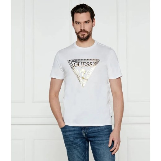 GUESS T-shirt CHAIN TRI LOG | Regular Fit ze sklepu Gomez Fashion Store w kategorii T-shirty męskie - zdjęcie 184355033
