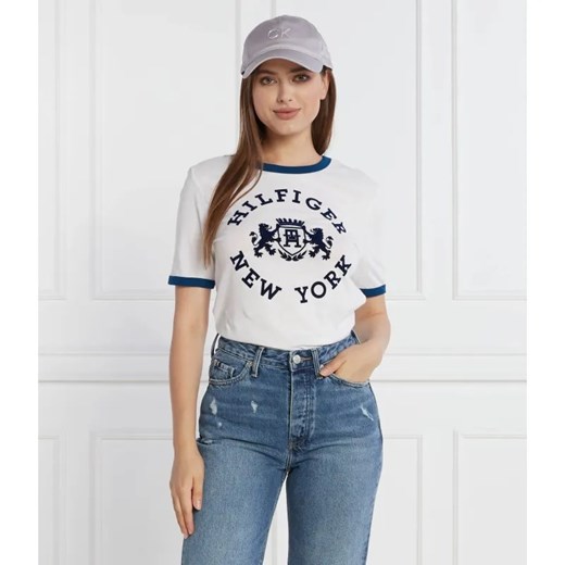 Tommy Hilfiger T-shirt | Regular Fit ze sklepu Gomez Fashion Store w kategorii Bluzki damskie - zdjęcie 184355491