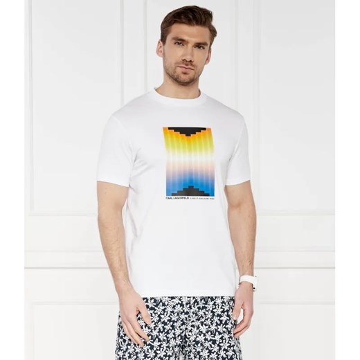 Karl Lagerfeld T-shirt CREWNECK | Regular Fit | stretch ze sklepu Gomez Fashion Store w kategorii T-shirty męskie - zdjęcie 184355623