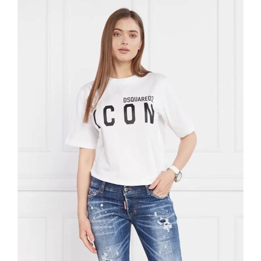 Dsquared2 T-shirt | Regular Fit ze sklepu Gomez Fashion Store w kategorii Bluzki damskie - zdjęcie 184355664