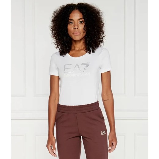 EA7 T-shirt | Regular Fit ze sklepu Gomez Fashion Store w kategorii Bluzki damskie - zdjęcie 184355682