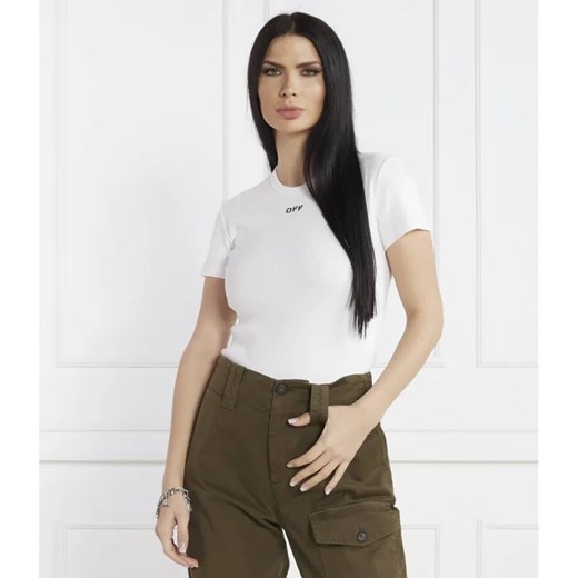 OFF-WHITE T-shirt | Slim Fit ze sklepu Gomez Fashion Store w kategorii Bluzki damskie - zdjęcie 184356143