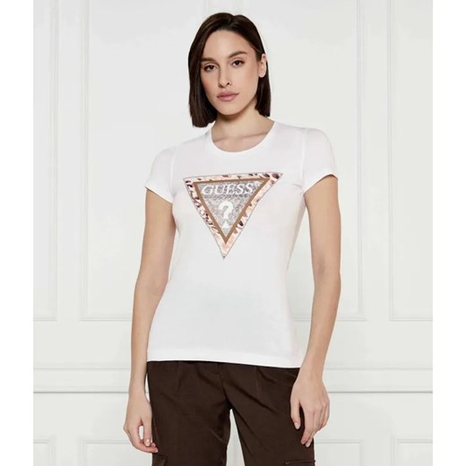 GUESS T-shirt CHEETA | Slim Fit ze sklepu Gomez Fashion Store w kategorii Bluzki damskie - zdjęcie 184356202