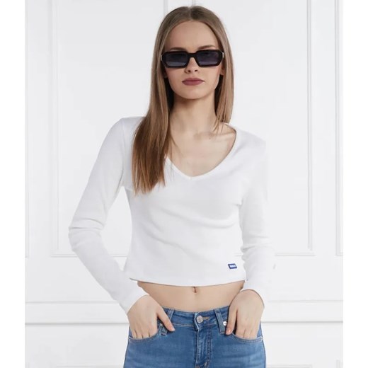 Hugo Blue Bluzka Darimina_B | Slim Fit ze sklepu Gomez Fashion Store w kategorii Bluzki damskie - zdjęcie 184356252