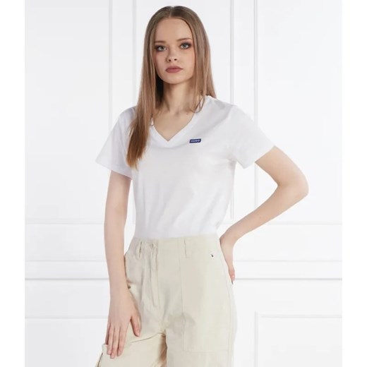 Hugo Blue T-shirt Classic V B | Regular Fit ze sklepu Gomez Fashion Store w kategorii Bluzki damskie - zdjęcie 184356301