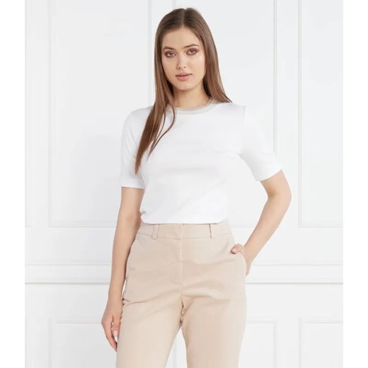 Peserico Wełniany t-shirt | Regular Fit | z dodatkiem jedwabiu Peserico 36 promocja Gomez Fashion Store