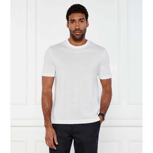 BOSS BLACK T-shirt H-Taut 28 | Regular Fit | z dodatkiem lnu ze sklepu Gomez Fashion Store w kategorii T-shirty męskie - zdjęcie 184356412