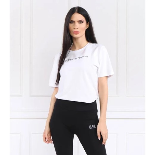 EA7 T-shirt | Regular Fit ze sklepu Gomez Fashion Store w kategorii Bluzki damskie - zdjęcie 184356494