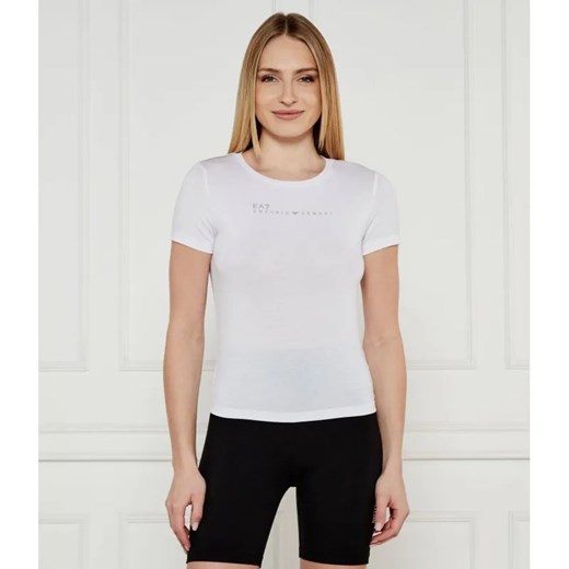 EA7 T-shirt | Slim Fit ze sklepu Gomez Fashion Store w kategorii Bluzki damskie - zdjęcie 184356513