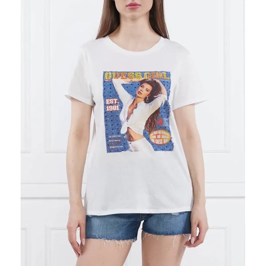 GUESS T-shirt GUESS GIRL EASY TEE | Regular Fit ze sklepu Gomez Fashion Store w kategorii Bluzki damskie - zdjęcie 184356580