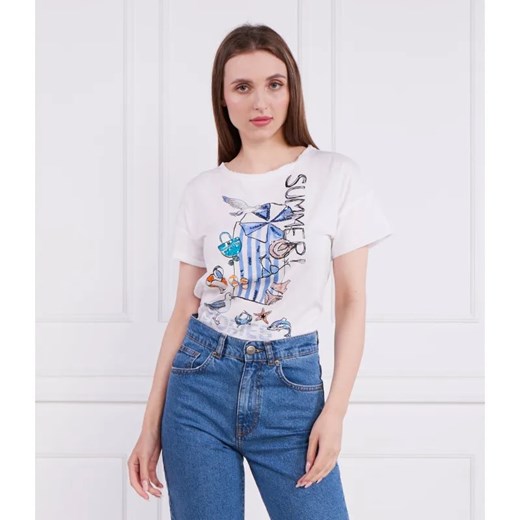 Marc Cain T-shirt | Regular Fit ze sklepu Gomez Fashion Store w kategorii Bluzki damskie - zdjęcie 184356594