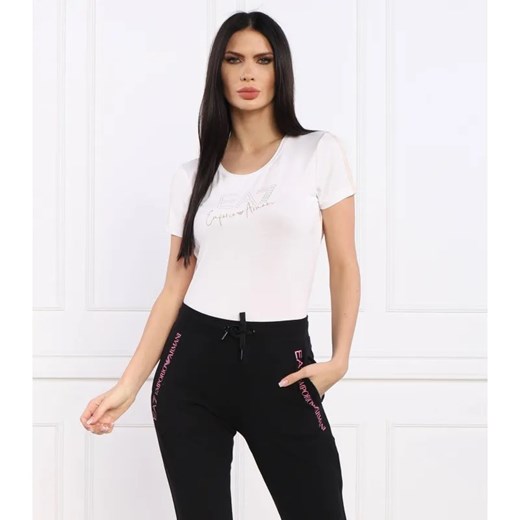 EA7 T-shirt | Slim Fit ze sklepu Gomez Fashion Store w kategorii Bluzki damskie - zdjęcie 184356623
