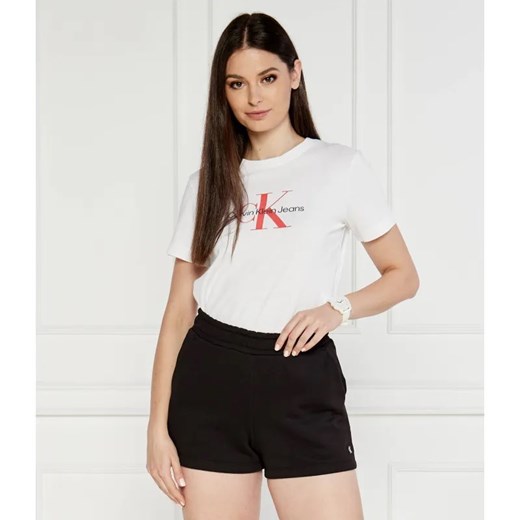 Calvin Klein Jeans T-shirt | Regular Fit ze sklepu Gomez Fashion Store w kategorii Bluzki damskie - zdjęcie 184356640