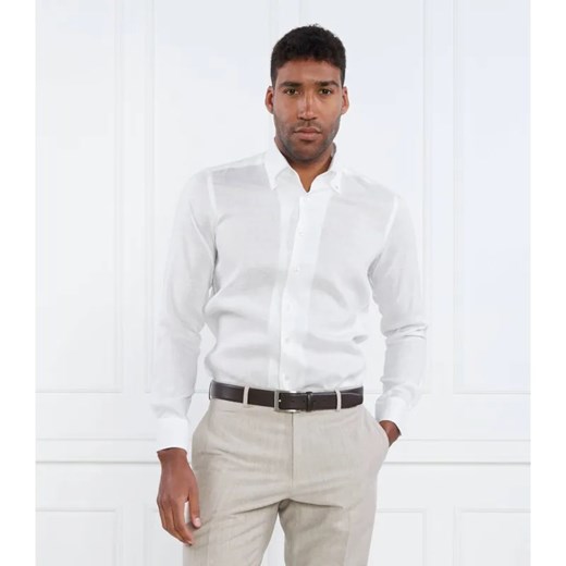 Emanuel Berg Lniana koszula bellagio | Slim Fit ze sklepu Gomez Fashion Store w kategorii Koszule męskie - zdjęcie 184356680