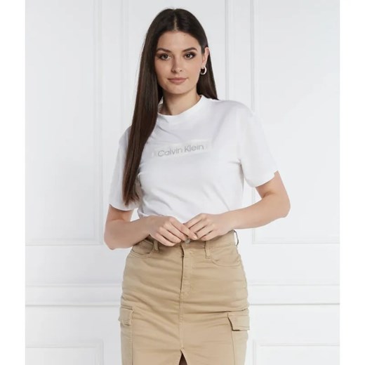 Calvin Klein T-shirt | Regular Fit ze sklepu Gomez Fashion Store w kategorii Bluzki damskie - zdjęcie 184356800