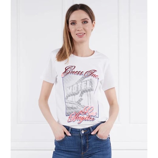 GUESS T-shirt | Regular Fit ze sklepu Gomez Fashion Store w kategorii Bluzki damskie - zdjęcie 184356941