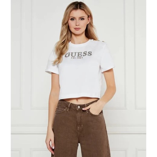 GUESS T-shirt | Cropped Fit ze sklepu Gomez Fashion Store w kategorii Bluzki damskie - zdjęcie 184356983