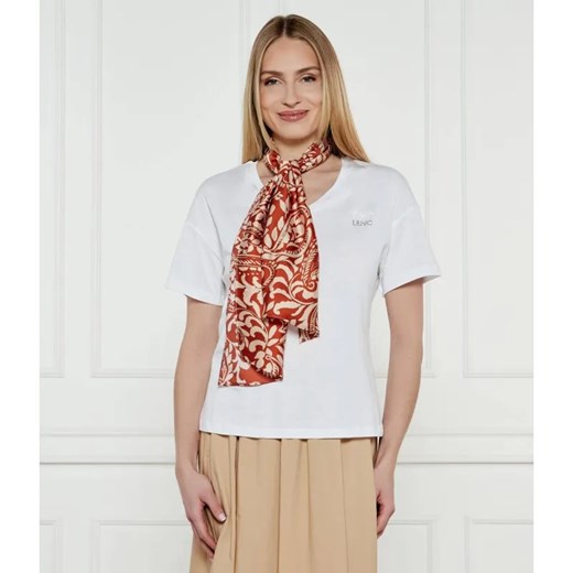 Liu Jo T-shirt + chusta | Regular Fit ze sklepu Gomez Fashion Store w kategorii Bluzki damskie - zdjęcie 184357090