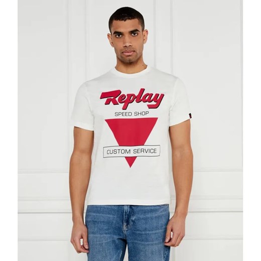 Replay T-shirt | Regular Fit ze sklepu Gomez Fashion Store w kategorii T-shirty męskie - zdjęcie 184357114