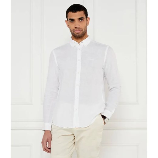 BOSS BLACK Lniana koszula H-ROAN-BD-E-C1-243 | Slim Fit ze sklepu Gomez Fashion Store w kategorii Koszule męskie - zdjęcie 184357174