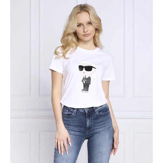 Karl Lagerfeld T-shirt ikonik 2.0 | Regular Fit ze sklepu Gomez Fashion Store w kategorii Bluzki damskie - zdjęcie 184357212