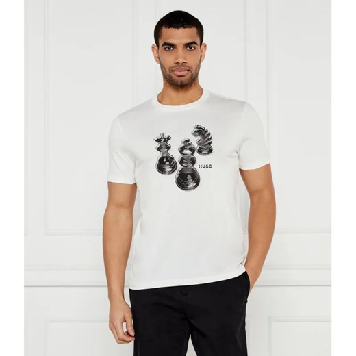 HUGO T-shirt Dischach | Regular Fit ze sklepu Gomez Fashion Store w kategorii T-shirty męskie - zdjęcie 184357230