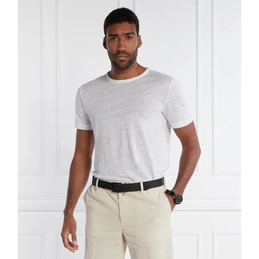 BOSS BLACK Lniany t-shirt Tiburt 456 | Regular Fit ze sklepu Gomez Fashion Store w kategorii T-shirty męskie - zdjęcie 184357233