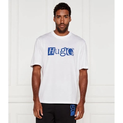 Hugo Blue T-shirt Nugix | Loose fit ze sklepu Gomez Fashion Store w kategorii T-shirty męskie - zdjęcie 184357360