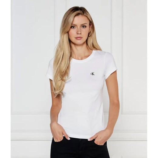 Calvin Klein Jeans T-shirt | Slim Fit ze sklepu Gomez Fashion Store w kategorii Bluzki damskie - zdjęcie 184357432