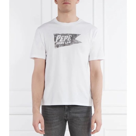 Pepe Jeans London T-shirt SINGLE CARDIFF | Regular Fit ze sklepu Gomez Fashion Store w kategorii T-shirty męskie - zdjęcie 184357511