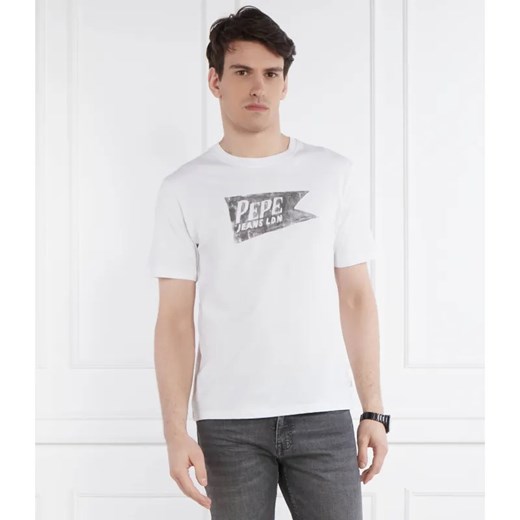 Pepe Jeans London T-shirt SINGLE CARDIFF | Regular Fit ze sklepu Gomez Fashion Store w kategorii T-shirty męskie - zdjęcie 184357512