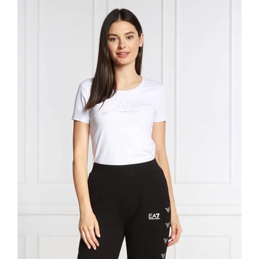 EA7 T-shirt | Regular Fit ze sklepu Gomez Fashion Store w kategorii Bluzki damskie - zdjęcie 184357600