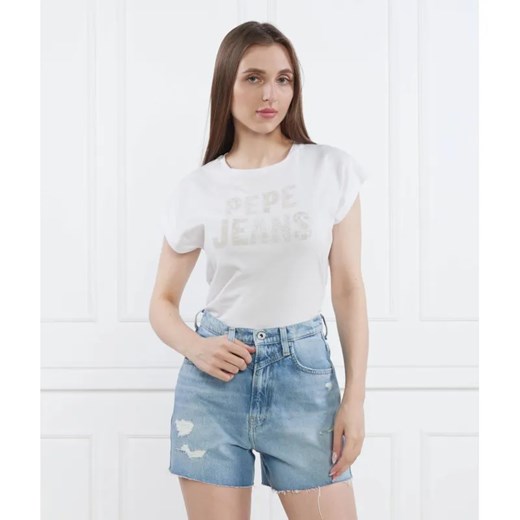 Pepe Jeans London T-shirt | Regular Fit ze sklepu Gomez Fashion Store w kategorii Bluzki damskie - zdjęcie 184357691