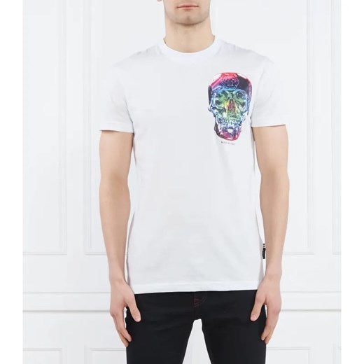 Philipp Plein T-shirt | Round Neck SS Glass Skull | Regular Fit ze sklepu Gomez Fashion Store w kategorii T-shirty męskie - zdjęcie 184357750