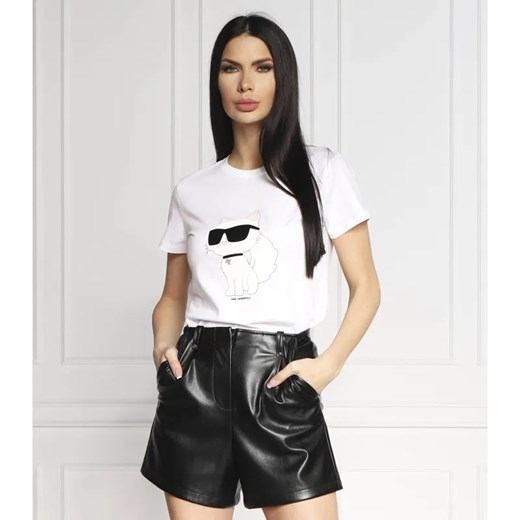 Karl Lagerfeld T-shirt ikonik 2.0 choupette | Regular Fit ze sklepu Gomez Fashion Store w kategorii Bluzki damskie - zdjęcie 184357752