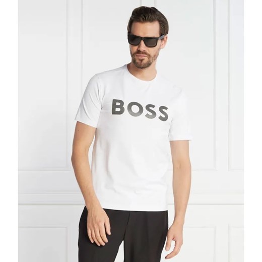 BOSS GREEN T-shirt Tee 8 | Slim Fit | stretch ze sklepu Gomez Fashion Store w kategorii T-shirty męskie - zdjęcie 184357794