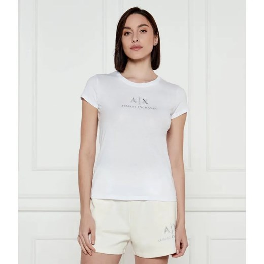 Armani Exchange T-shirt | Slim Fit ze sklepu Gomez Fashion Store w kategorii Bluzki damskie - zdjęcie 184357802